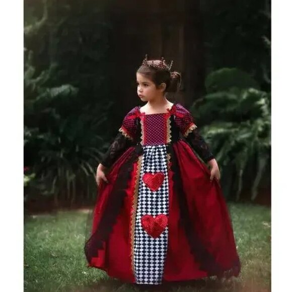 Trish Scully Queen of Hearts Girls Dress Size 5 Alice in Wonderland - Picture 1 of 7
